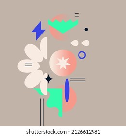 Composición con formas geométricas. Fondo abstracto para el diseño.