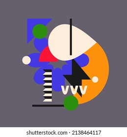 Composition with geometric shapes. Abstract background for design.