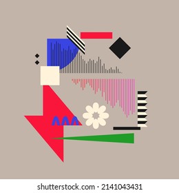 Composición con formas geométricas. Fondo abstracto para el diseño.