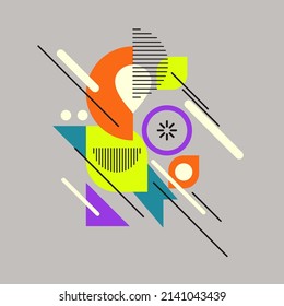 Composition with geometric shapes. Abstract background for design.