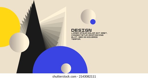 Composition With Geometric Shapes. Abstract Background For Design. Trendy Stylish Graphics. Experimental Design