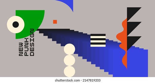 Zusammensetzung mit geometrischen Formen. Abstrakter Hintergrund für Design.