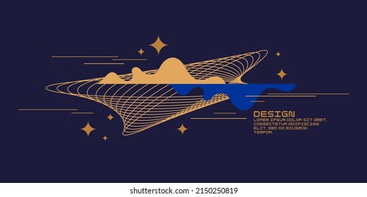Composition with geometric shapes. Abstract background for design.