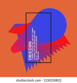 Zusammensetzung mit geometrischen Formen. Abstrakter Hintergrund für Design.