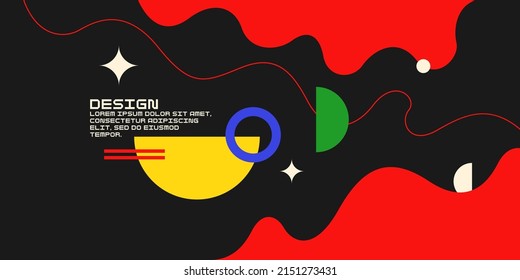 Composition with geometric shapes. Abstract background for design. Trendy stylish graphics