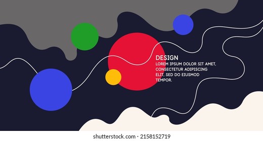 Composition with geometric shapes. Abstract background for design. Trendy stylish graphics