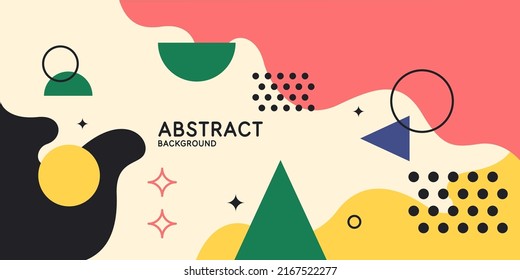 Composition with geometric shapes. Abstract background for design. Trendy stylish graphics