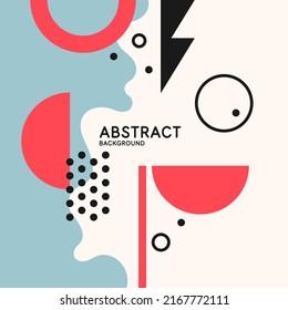 Composition with geometric shapes. Abstract background for design. Trendy stylish graphics