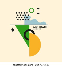 Composition with geometric shapes. Abstract background for design. Trendy stylish graphics