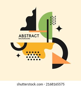 Composition with geometric shapes. Abstract background for design. Trendy stylish graphics