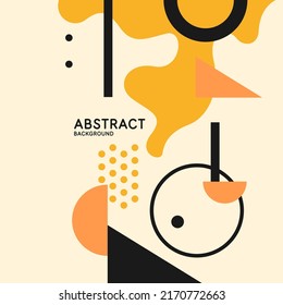 Composition with geometric shapes. Abstract background for design. Trendy stylish graphics