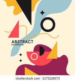 Composition with geometric shapes. Abstract background for design. Trendy stylish graphics