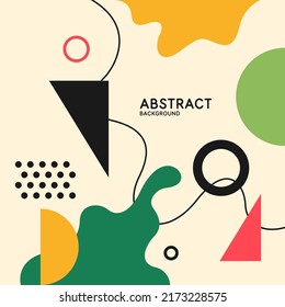 Composition with geometric shapes. Abstract background for design. Trendy stylish graphics