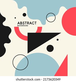 Composition with geometric shapes. Abstract background for design. Trendy stylish graphics