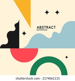 Composition with geometric shapes. Abstract background for design. Trendy stylish graphics