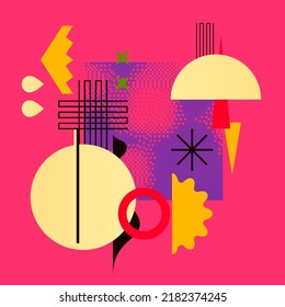 Composition with geometric shapes. Abstract background for design.