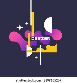 Composition with geometric shapes. Abstract background for design.