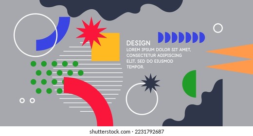 Composición con formas geométricas. Fondo abstracto para el diseño. Gráficos de diseño