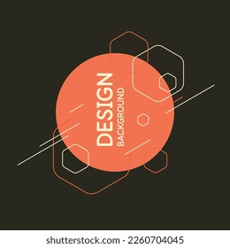Composition with geometric shapes. Abstract background for design. Trendy stylish graphics