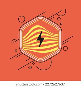 Composition with geometric shapes. Abstract background for design. Trendy stylish graphics.