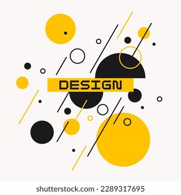 Composition with geometric shapes. Abstract background for design.