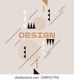 Composition with geometric shapes. Abstract background for design.