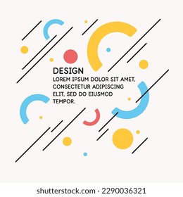Composition with geometric shapes. Abstract background for design.