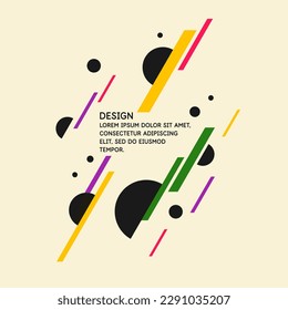 Composition with geometric shapes. Abstract background for design.