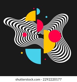 Composition with geometric shapes. Abstract background for design.