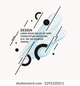Composition with geometric shapes. Abstract background for design.