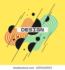 Composition with geometric shapes. Abstract background for design.