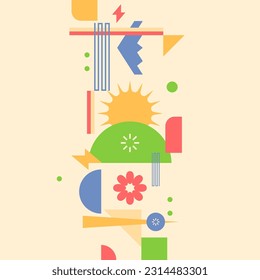Composition with geometric shapes. Abstract background for design.
