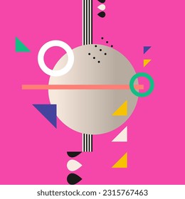 Composition with geometric shapes. Abstract background for design.