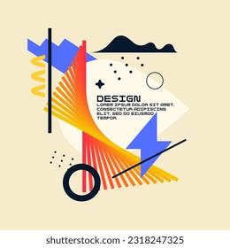 Composición con formas geométricas. Fondo abstracto para el diseño.