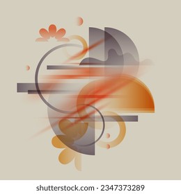 Composición con formas geométricas. Fondo abstracto para el diseño.