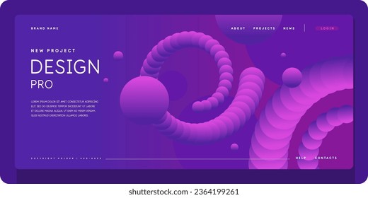 Composition with geometric shapes. Abstract background.