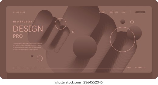 Composition with geometric shapes. Abstract background.
