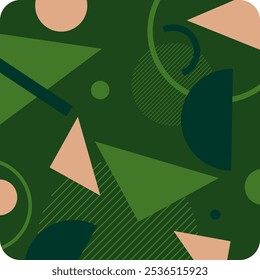 Composition with geometric shapes. Abstract background for design. Trendy stylish graphics.