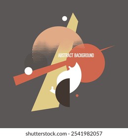 Composición con Formas geométricas. Fondo Abstractas para el diseño. Una Plantilla para la publicidad en un estilo moderno. Ilustración con estilo para el cartel. Gráficos de moda y con estilo.