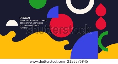 Composition with geometric shapes. Abstract background for design. Trendy stylish graphics