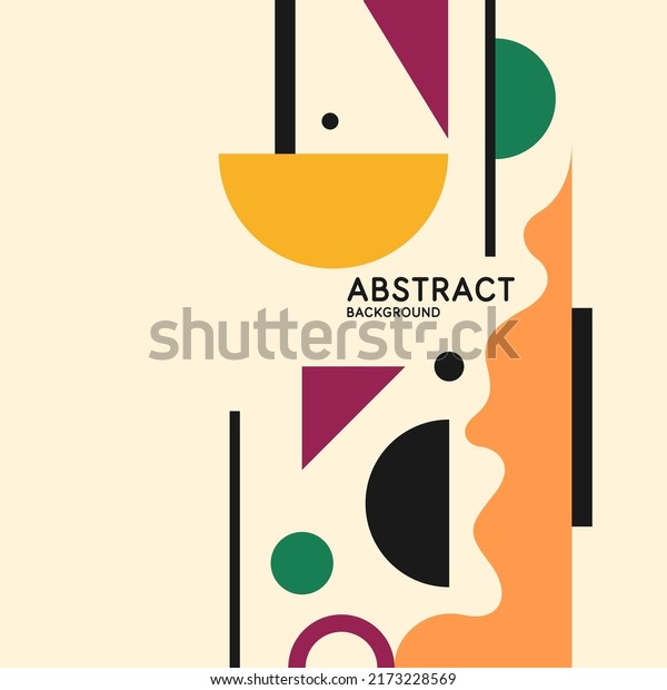 Composition with geometric shapes.\
Abstract background for design. Trendy stylish\
graphics