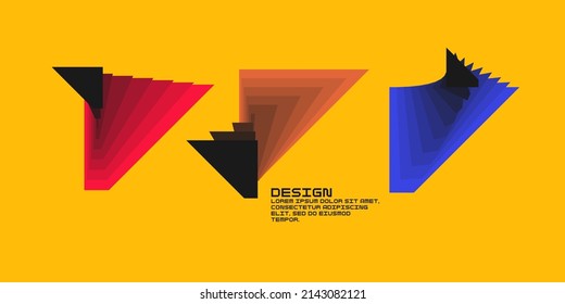 Composition with geometric shapes. Abstract elements for design. Trendy stylish graphics. Experimental design