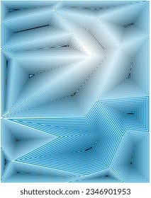 la composición de formas geométricas y campos con tonos azules para satisfacer las necesidades del diseño de comunicación visual