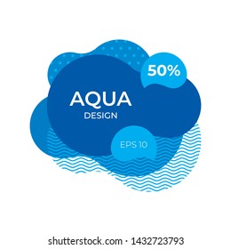 Composition of geometric shapes, modern trend style for advertising, сreative liquid background, Banner template for text placement

