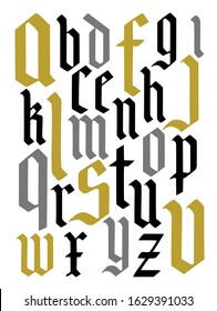 Composition of gothic letters background. 