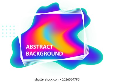 Composition of gradient color geometric shape. Template banner, poster, flyer. Abstract figure and line. Vector illustration. 
