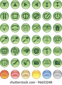 Composition from green icon. Vector illustration. isolated on white background, EPS8, all parts closed, possibility to edit.