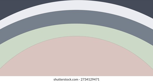 Composición de rayas curvas grises, blancas y verdes con espacio de copia marrón central, en verde. concepto de Plantilla de diseño de invitación Imagen generada digitalmente.
