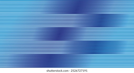 the composition of horizontal lines and geometric planes with blue gradient colors arranged repeatedly which gives the impression of an optical illusion, luxurious and expensive