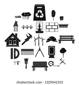 Composition icons set. Simple set of 25 composition vector icons for web isolated on white background